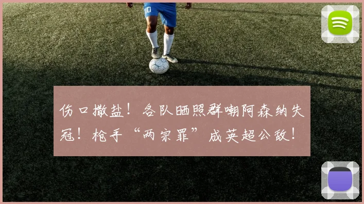 伤口撒盐！各队晒照群嘲阿森纳失冠！枪手“两宗罪”成英超公敌！